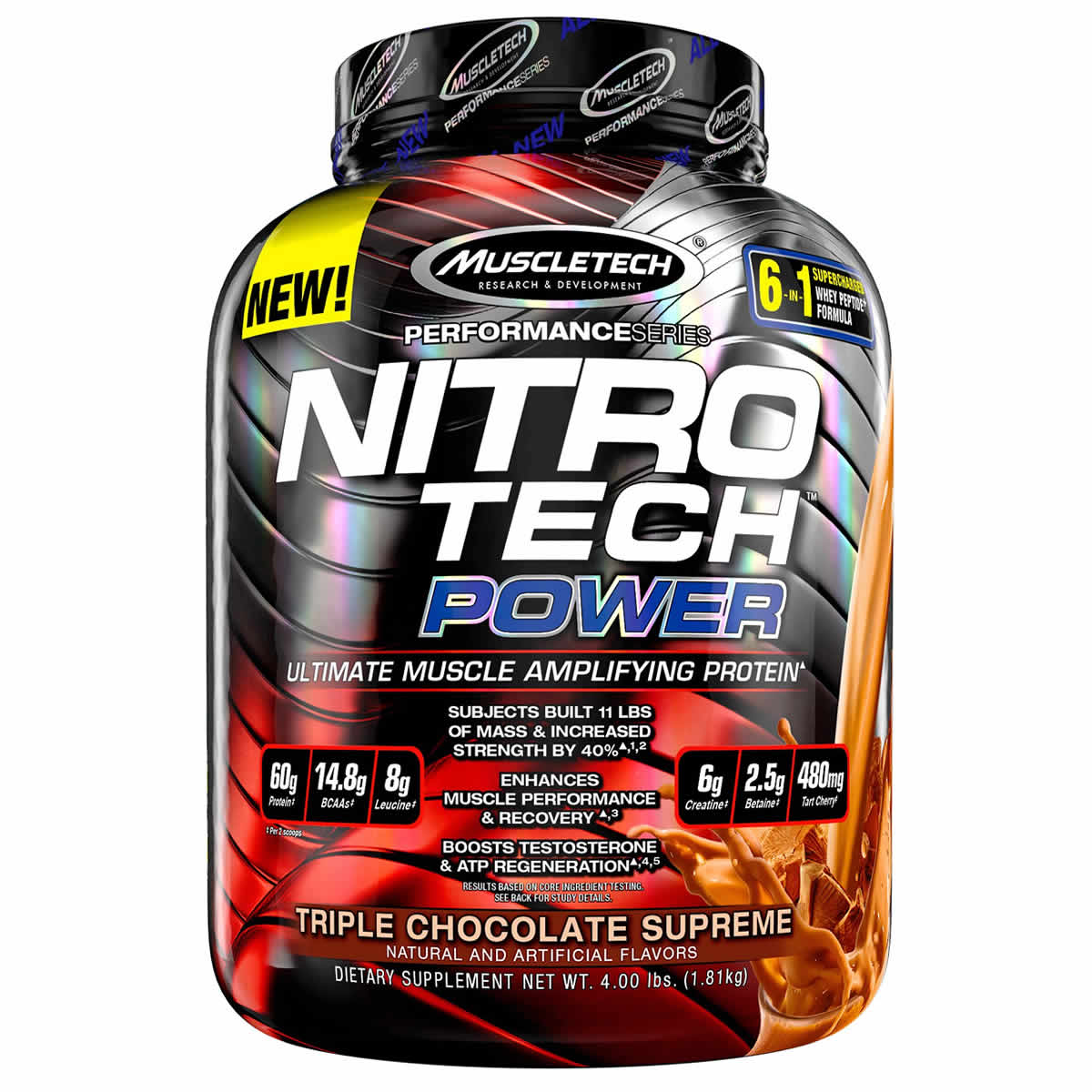 MuscleTech Nitro-Tech Power Whey Protein Powder - 4 lbs ... MuscleTech Nitro-Tech Power Whey Protein Powder - 4 lbs ...